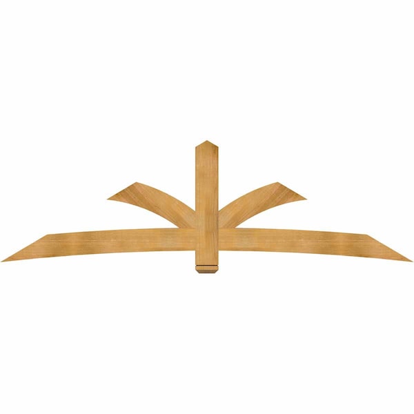 Ekena Millwork Davenport Timber Gable Bracket, Western Red Cedar, 108"W x 31 1/2"H x 2"D x 6"F, 7/12 Pitch GBW108X31X0206DAV00RWR - main